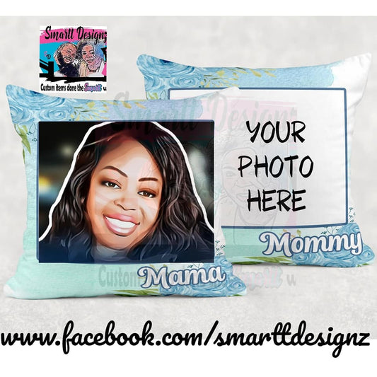 Throw pillow (Blue and white)